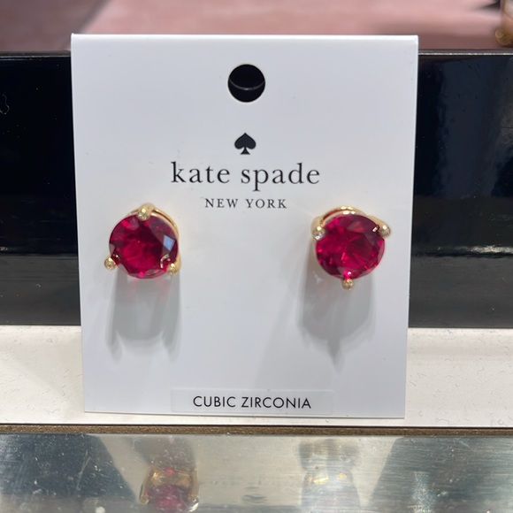 Kate Spade Red Cubic Zirconia Earrings - Picture 7 of 16